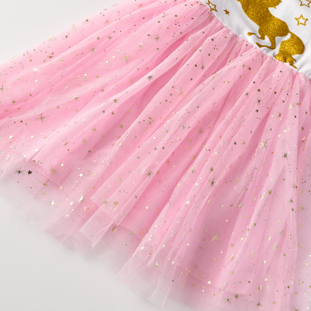 LONG SLEEVED DRESS WITH UNICORN - 10803