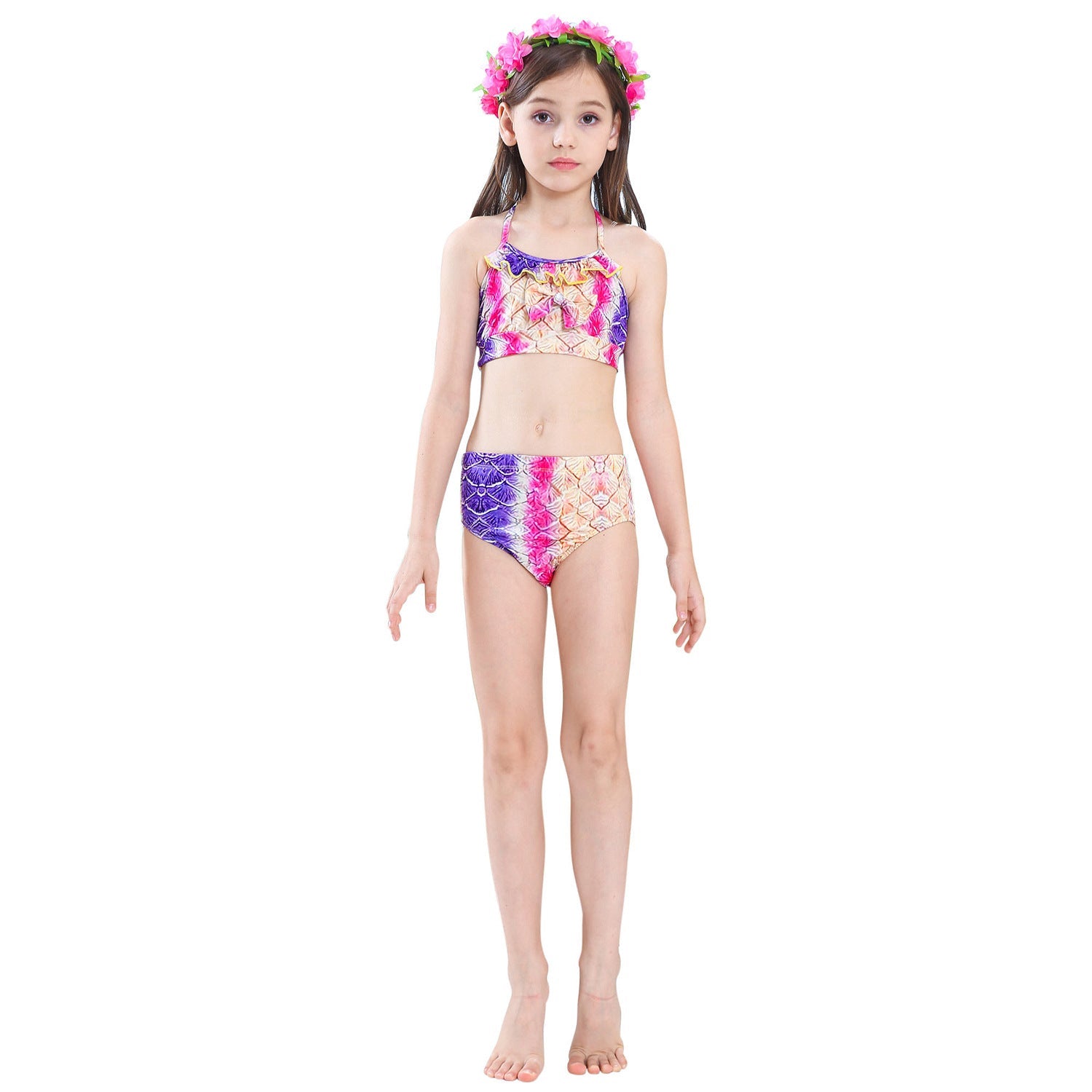 SET OF BIKINI SWIMSUIT FOR GIRLS WITH MERMAID TAIL - 11676
