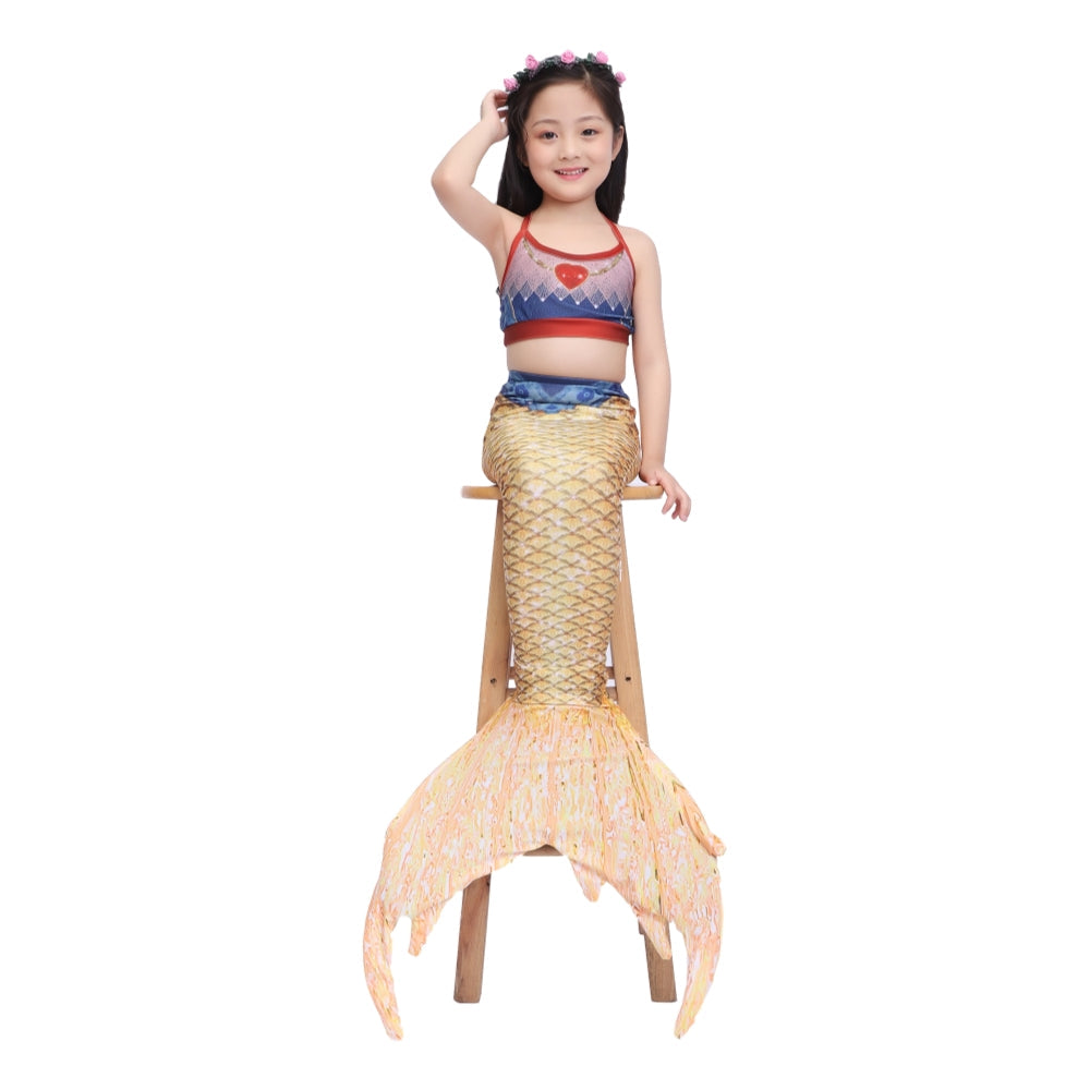 SET OF BIKINI SWIMSUIT FOR GIRLS WITH MERMAID TAIL - 12384
