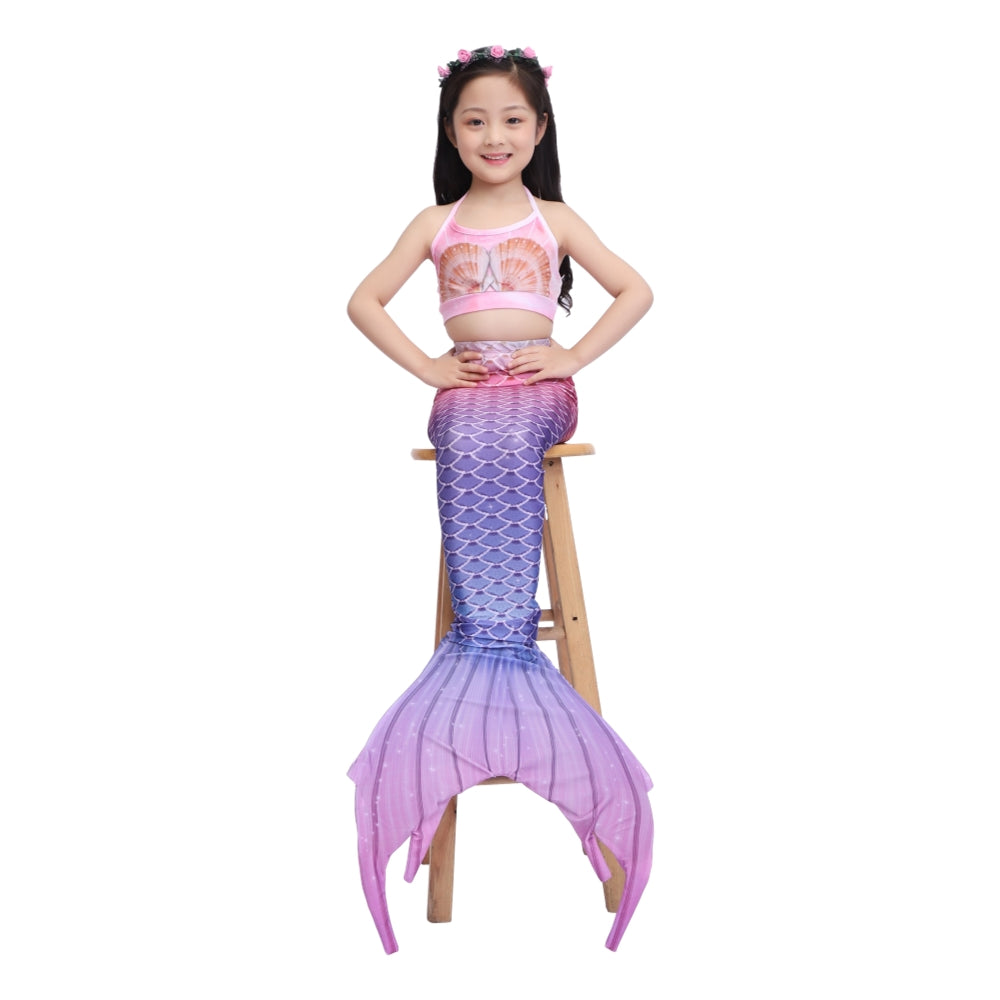 SET OF BIKINI SWIMSUIT FOR GIRLS WITH MERMAID TAIL - 12385