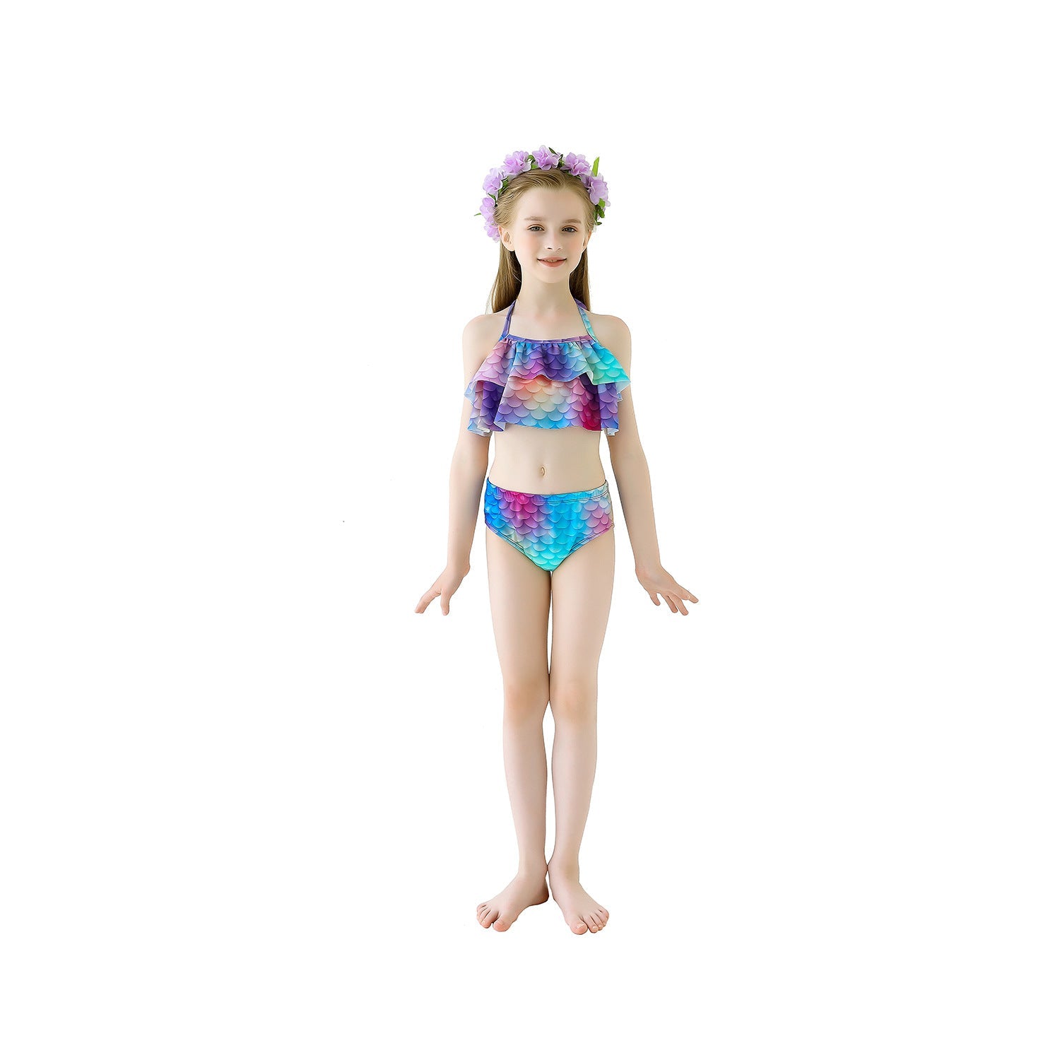 SET OF BIKINI SWIMSUIT FOR GIRLS WITH MERMAID TAIL - 12381
