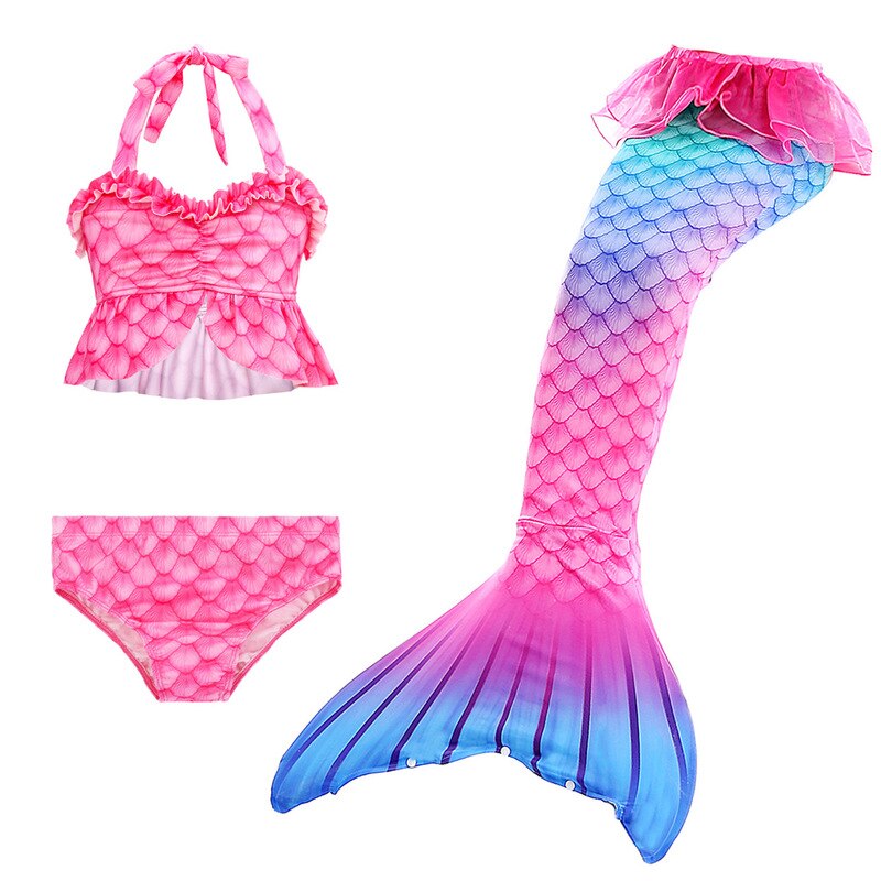 SET OF BIKINI SWIMSUIT FOR GIRLS WITH MERMAID TAIL - 11682