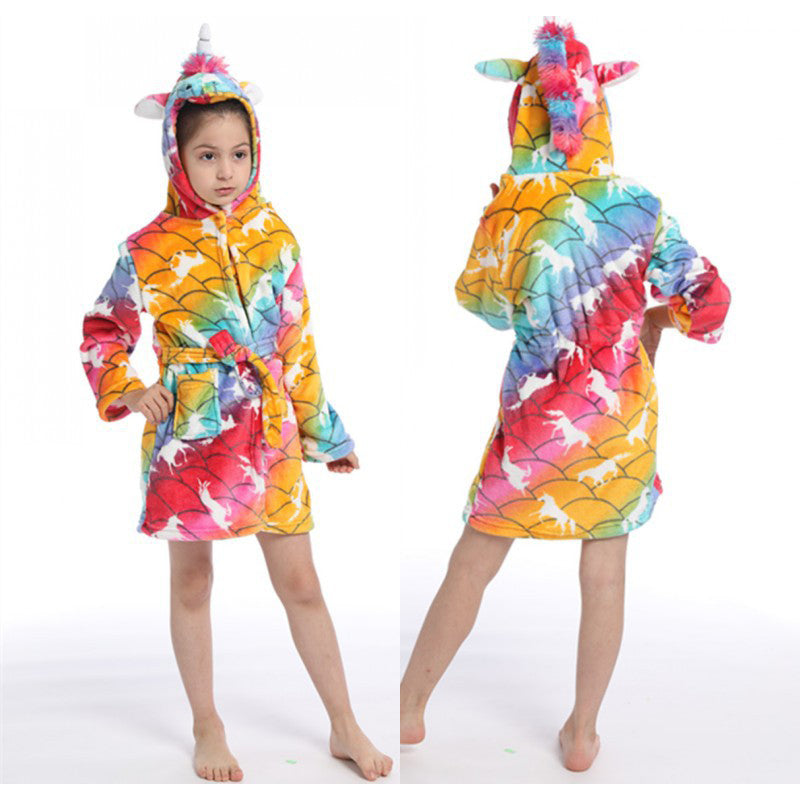 UNICORN ROBE WITH HOODIE FOR GIRLS - 12440