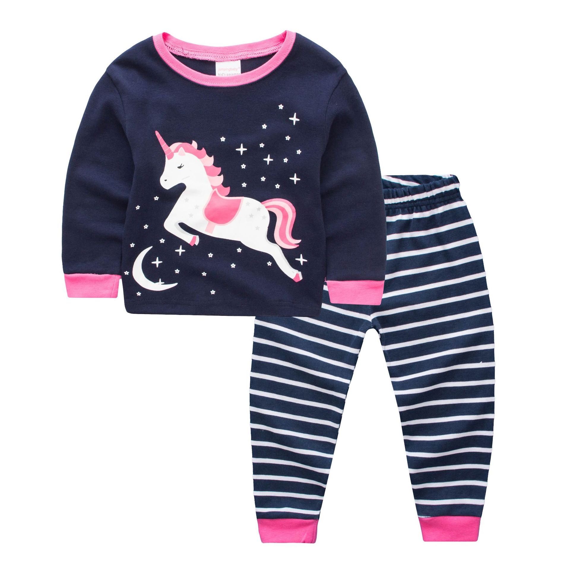 LONG SLEEVED PAJAMAS FOR GIRLS WITH UNICORN - 10851