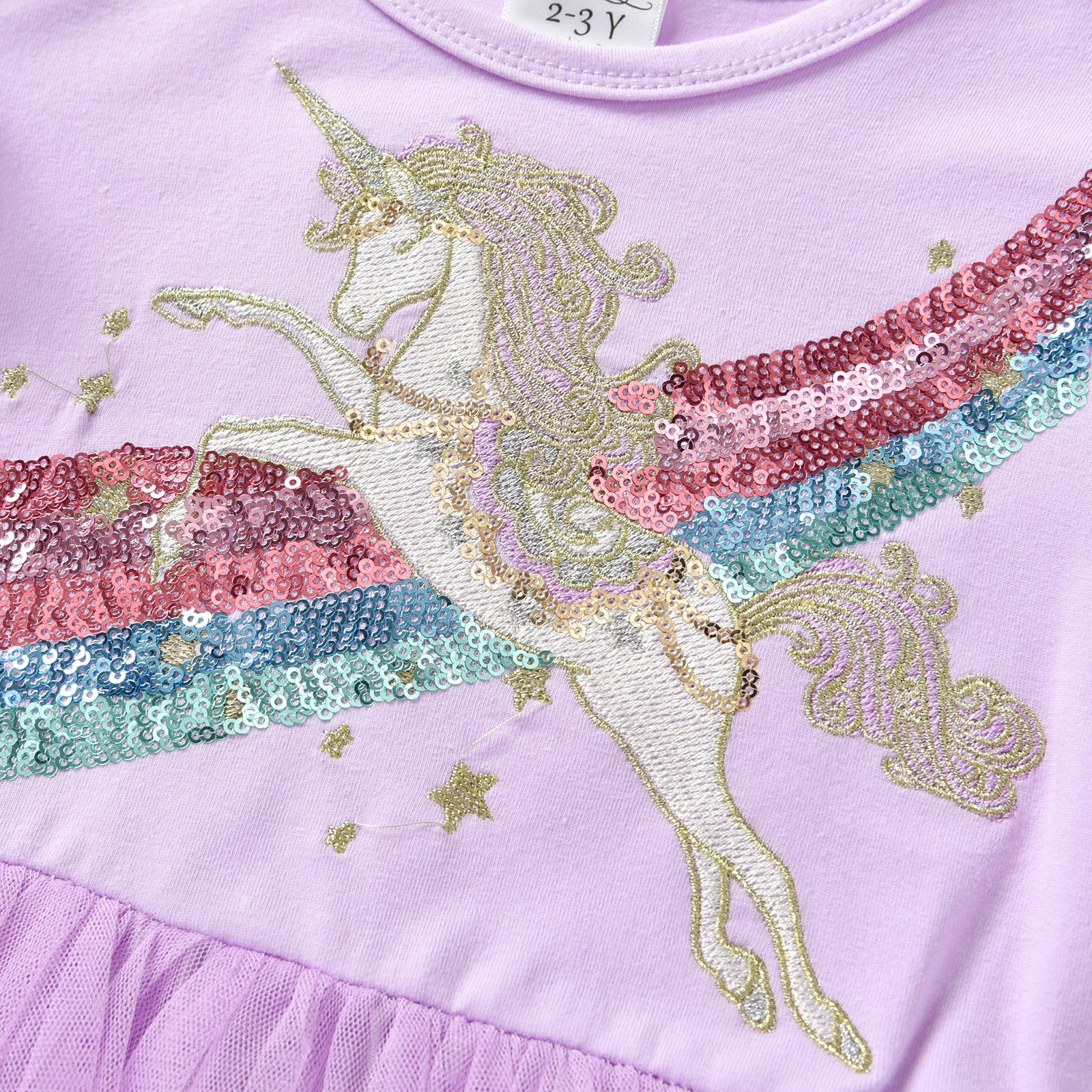 LONG SLEEVED UNICORN DRESS - 10790
