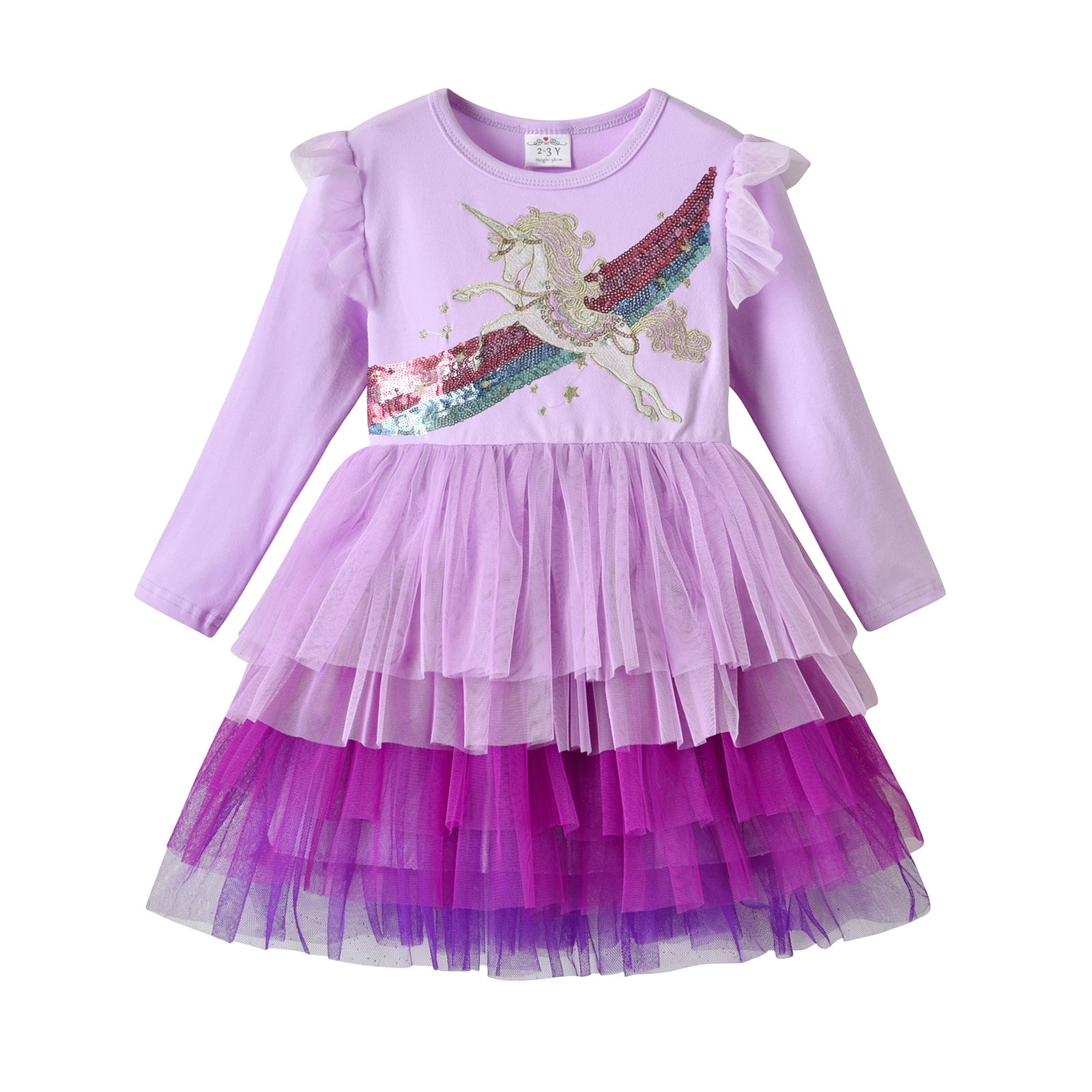 LONG SLEEVED UNICORN DRESS - 10790