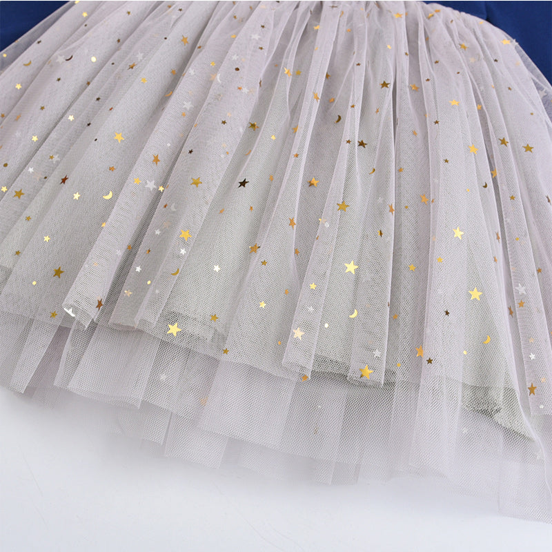 LONG SLEEVED DRESS WITH UNICORN - 10823