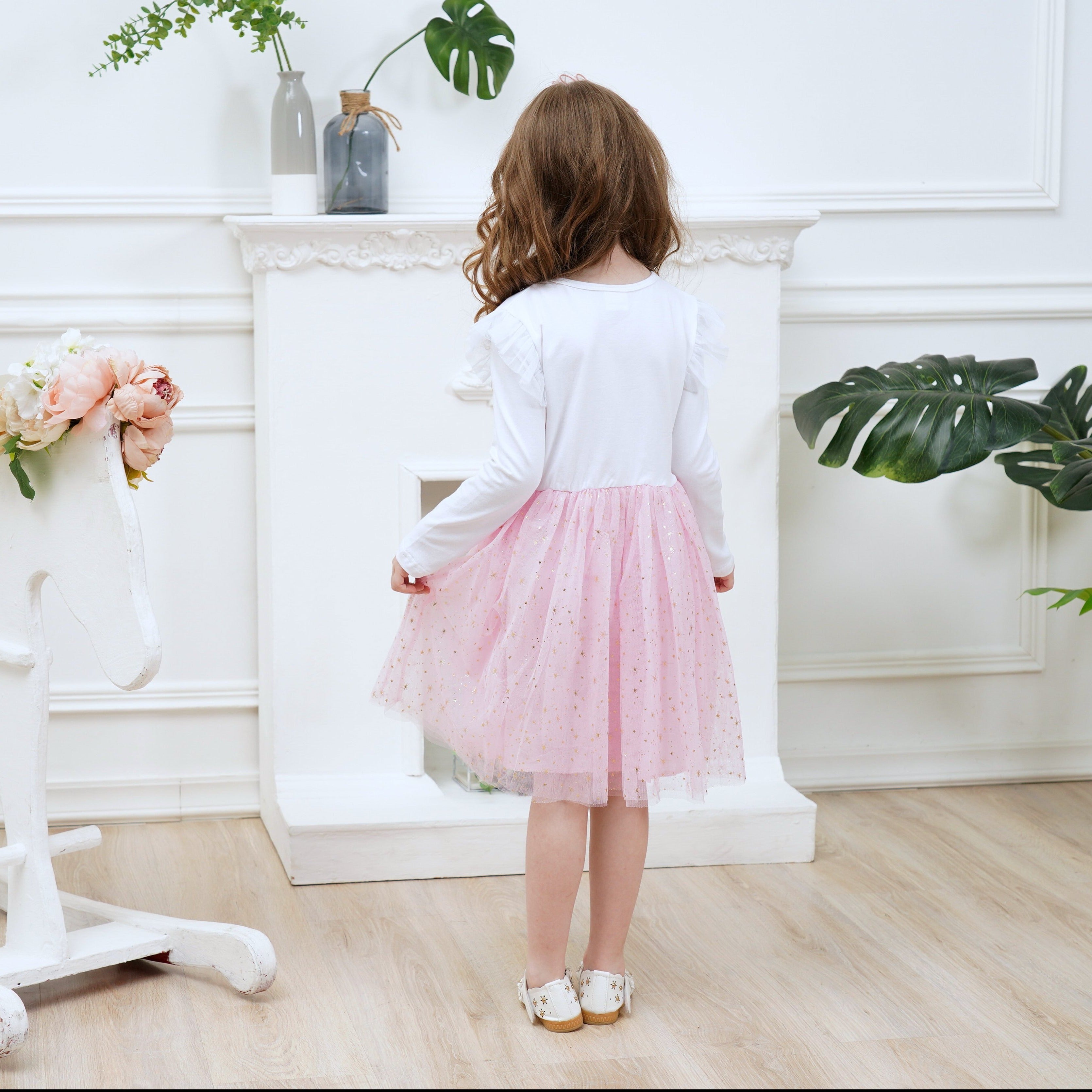 LONG SLEEVED DRESS WITH UNICORN - 10803