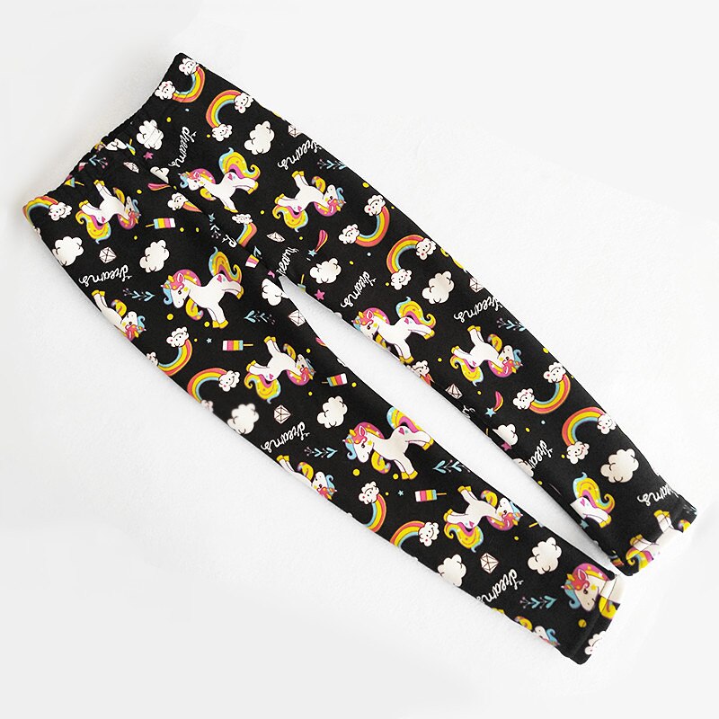 WARM LEGGINGS WITH FLEECE AND UNICORNS - 11765