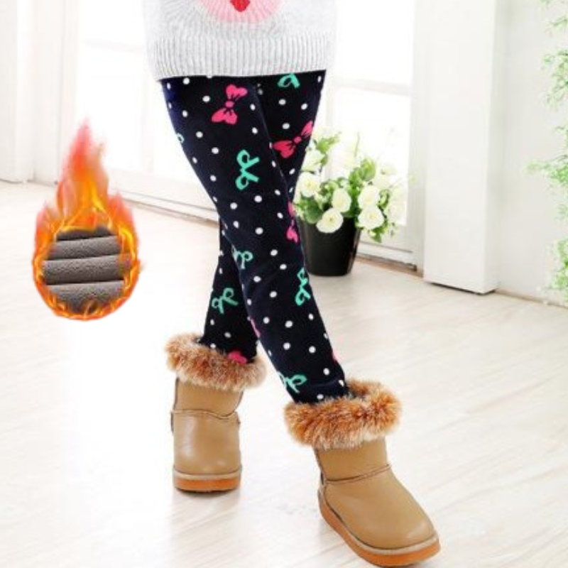 SET OF WARM LEGGINGS AND FOOTER FOR GIRLS - 11846