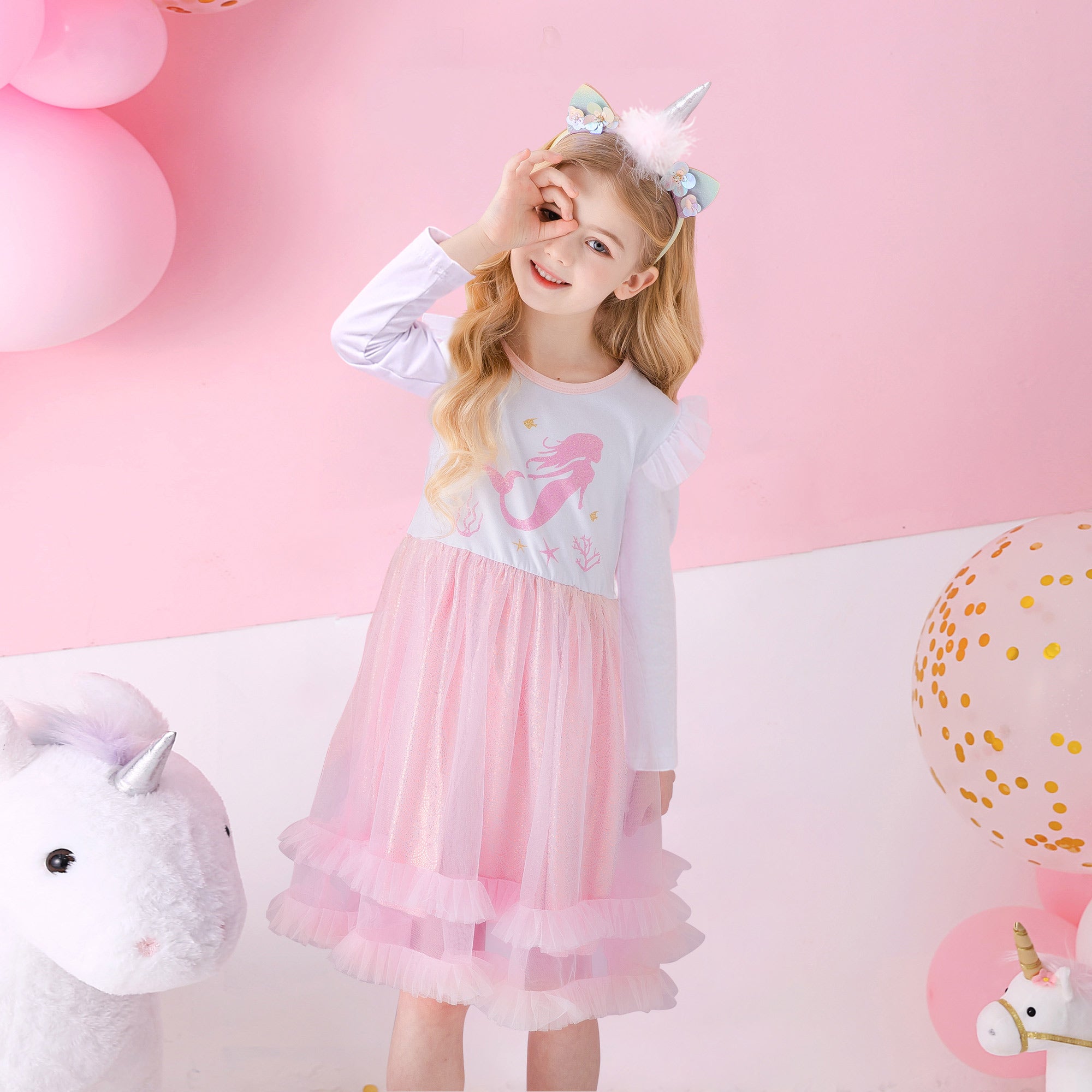 LONG SLEEVED MERMAID DRESS - 10794
