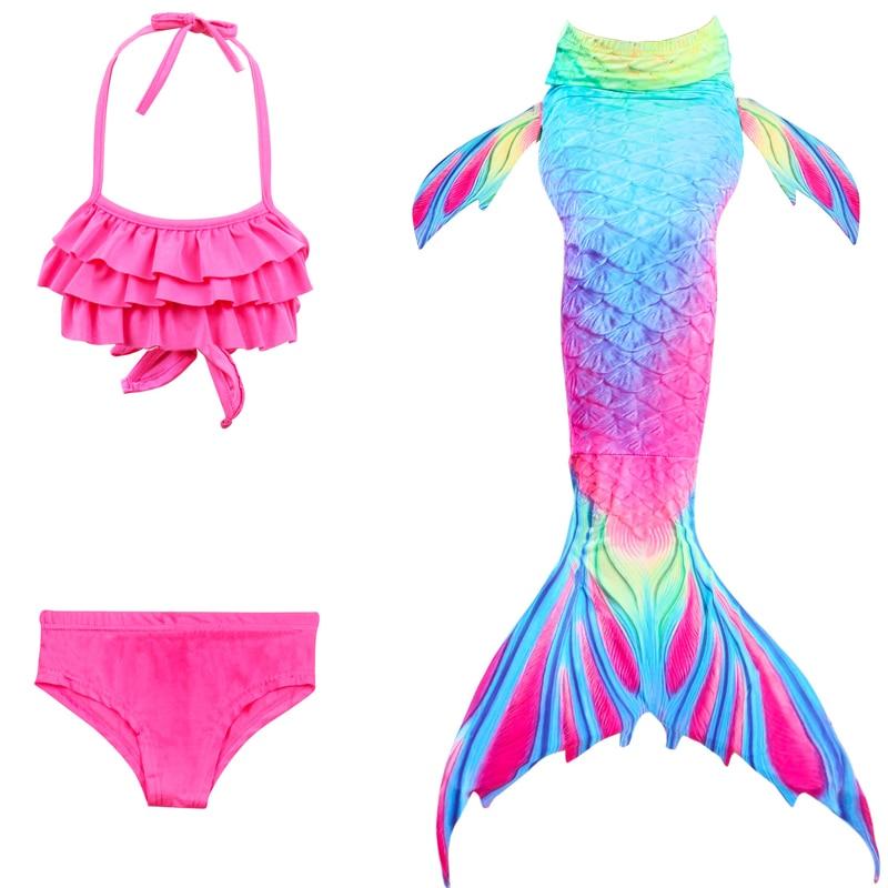 SET OF BIKINI SWIMSUIT FOR GIRLS WITH MERMAID TAIL - 10355