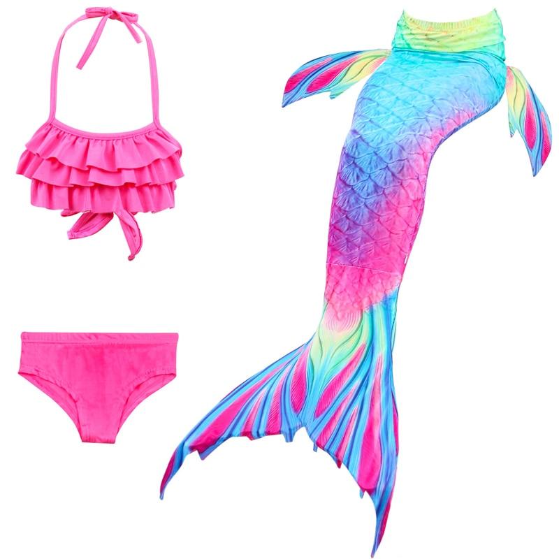 SET OF BIKINI SWIMSUIT FOR GIRLS WITH MERMAID TAIL - 10355