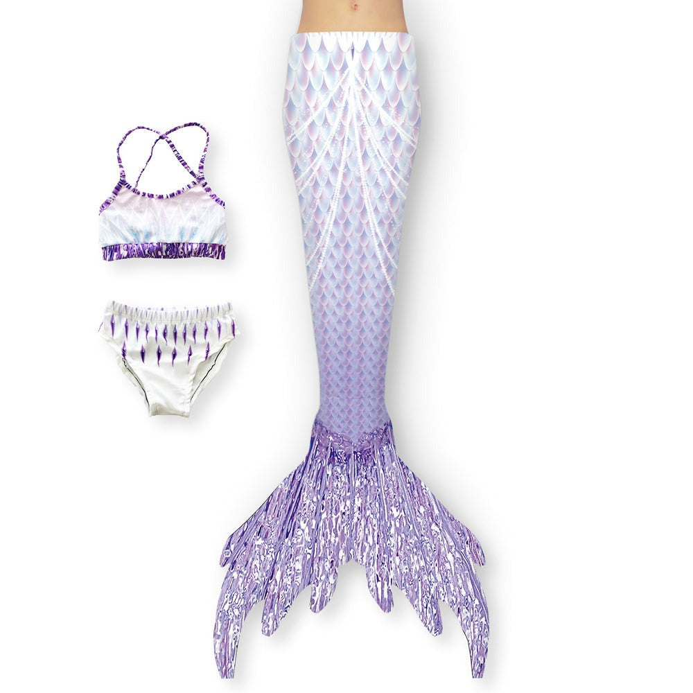 SET OF BIKINI SWIMSUIT FOR GIRLS WITH MERMAID TAIL - 12383
