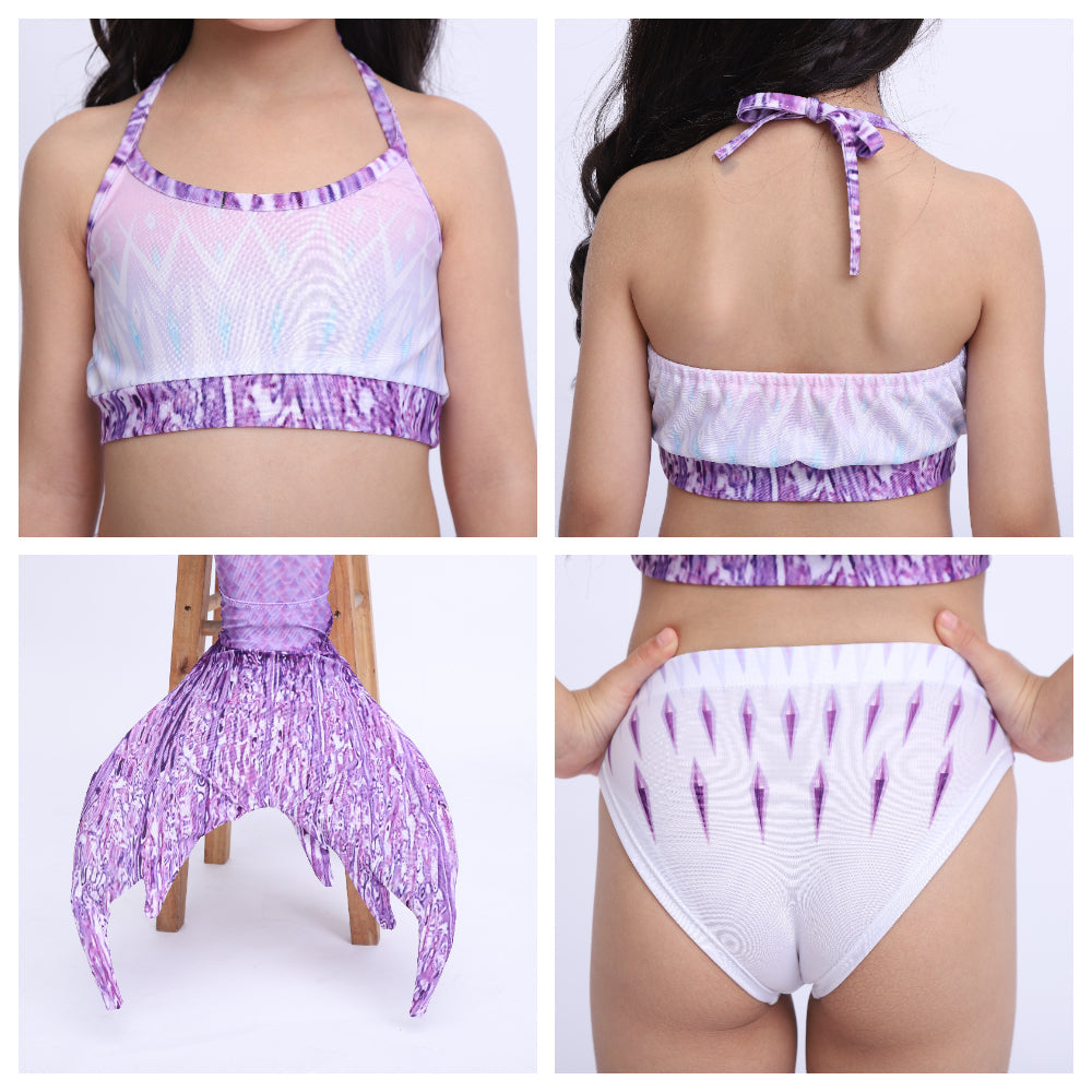SET OF BIKINI SWIMSUIT FOR GIRLS WITH MERMAID TAIL - 12383