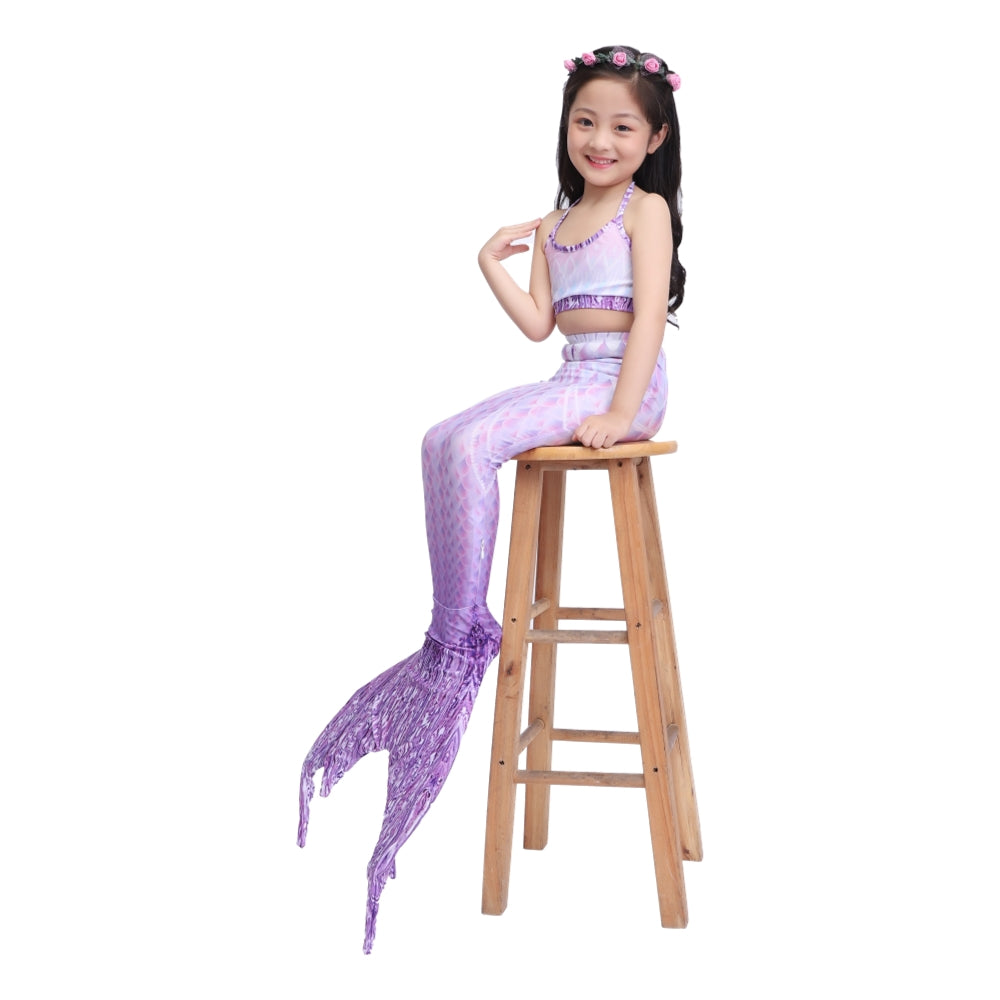 SET OF BIKINI SWIMSUIT FOR GIRLS WITH MERMAID TAIL - 12383