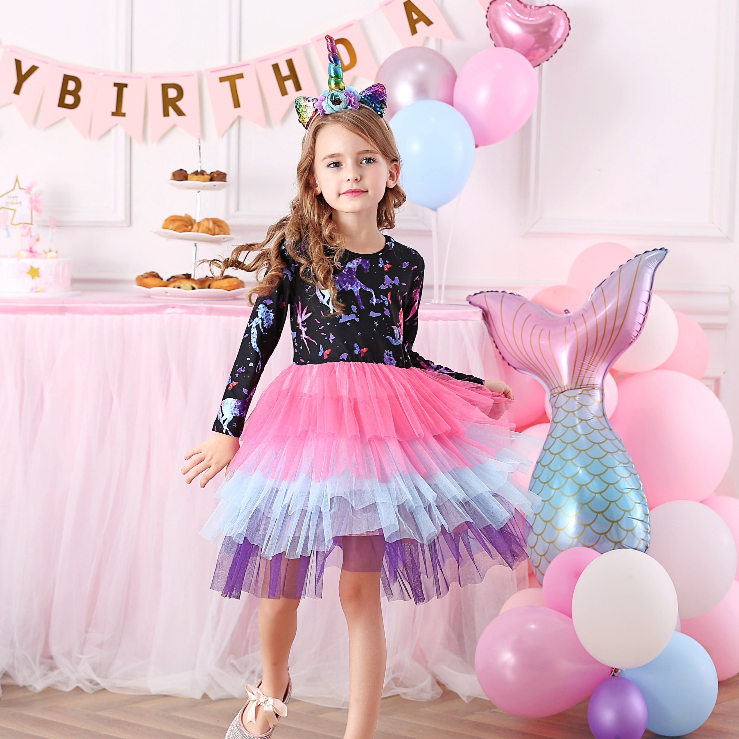 LONG SLEEVED MERMAID DRESS - 10788