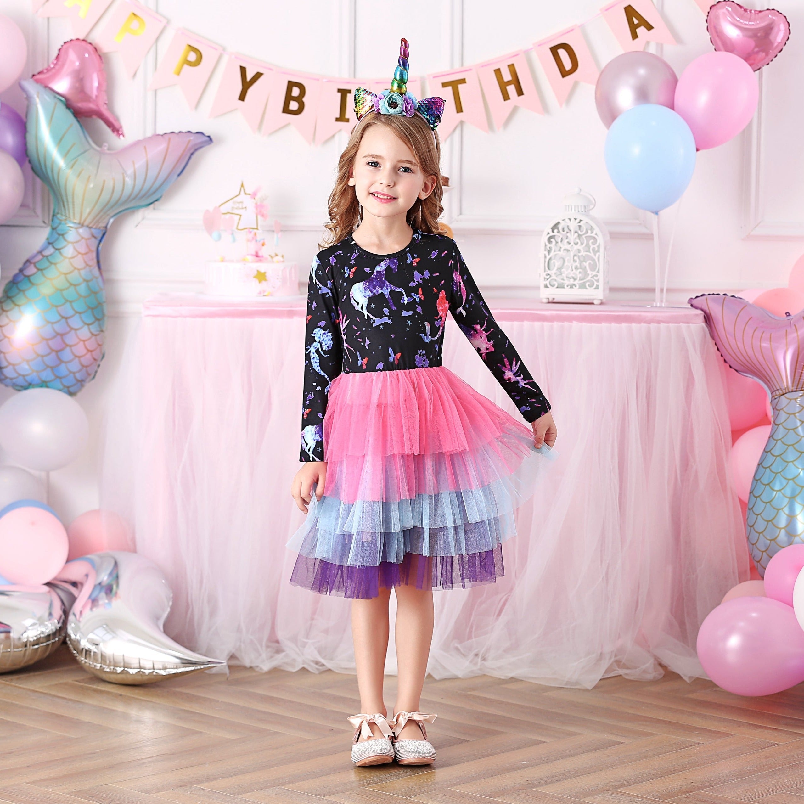 LONG SLEEVED MERMAID DRESS - 10788