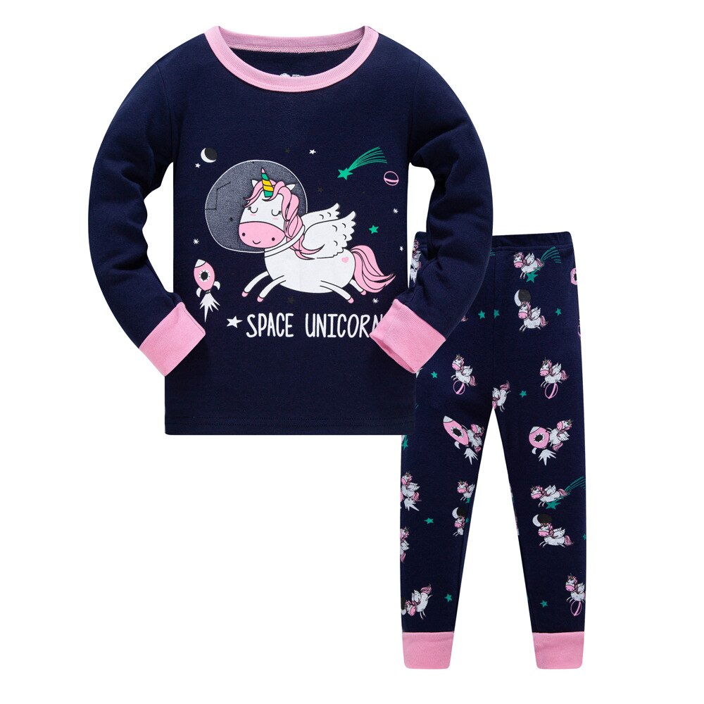 ELASTIC AND SLIMFIT LONG SLEEVED PAJAMAS WITH UNICORN FOR GIRLS