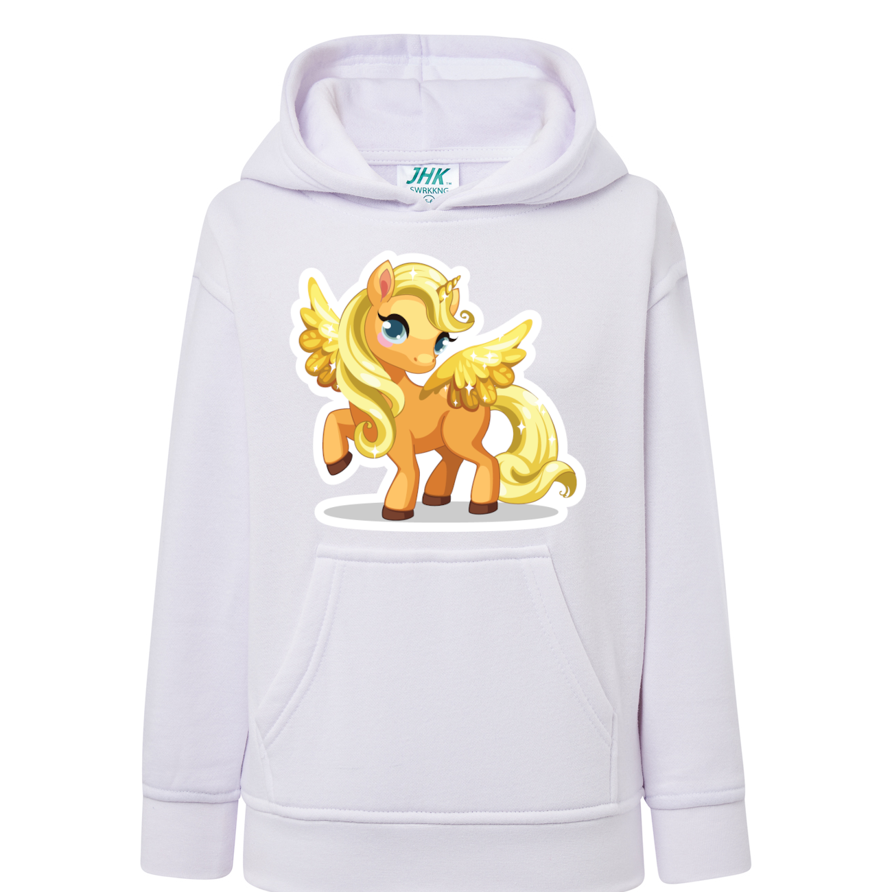 HOODIE WITH UNICORN FOR GIRLS WHITE
