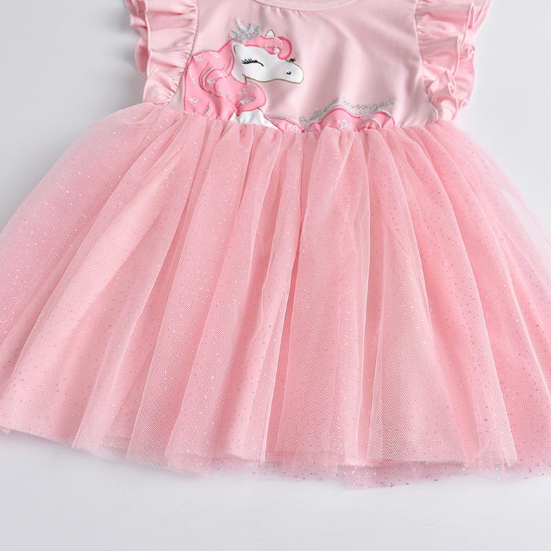 SHORT SLEEVED DRESS WITH UNICORN - 10011