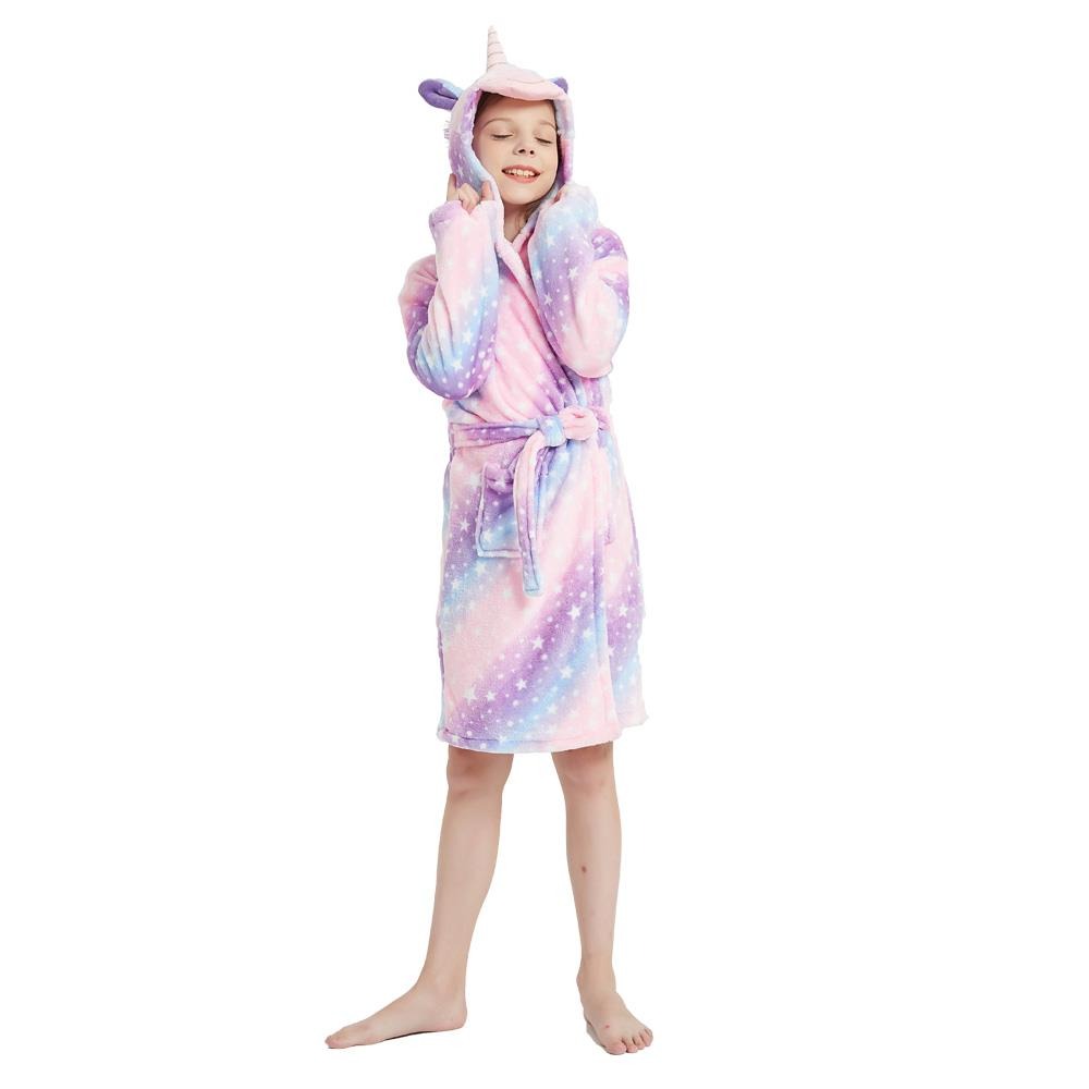UNICORN ROBE WITH HOODIE FOR GIRLS - 12437