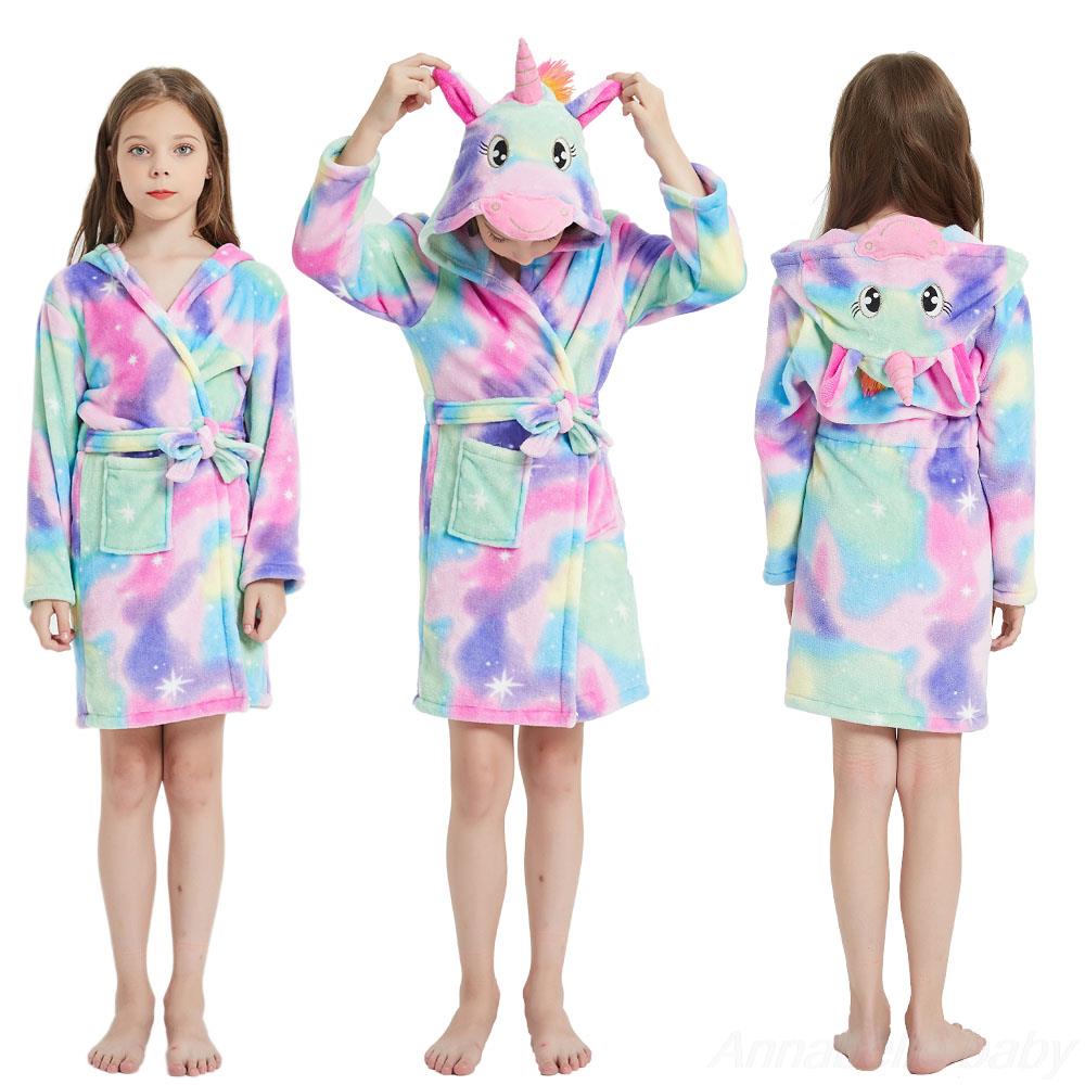 UNICORN ROBE WITH HOODIE FOR GIRLS - 12438