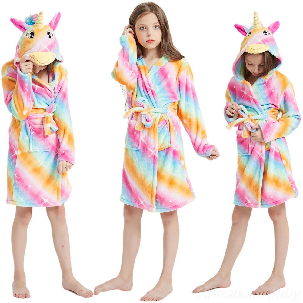 UNICORN ROBE WITH HOODIE FOR GIRLS - 12439