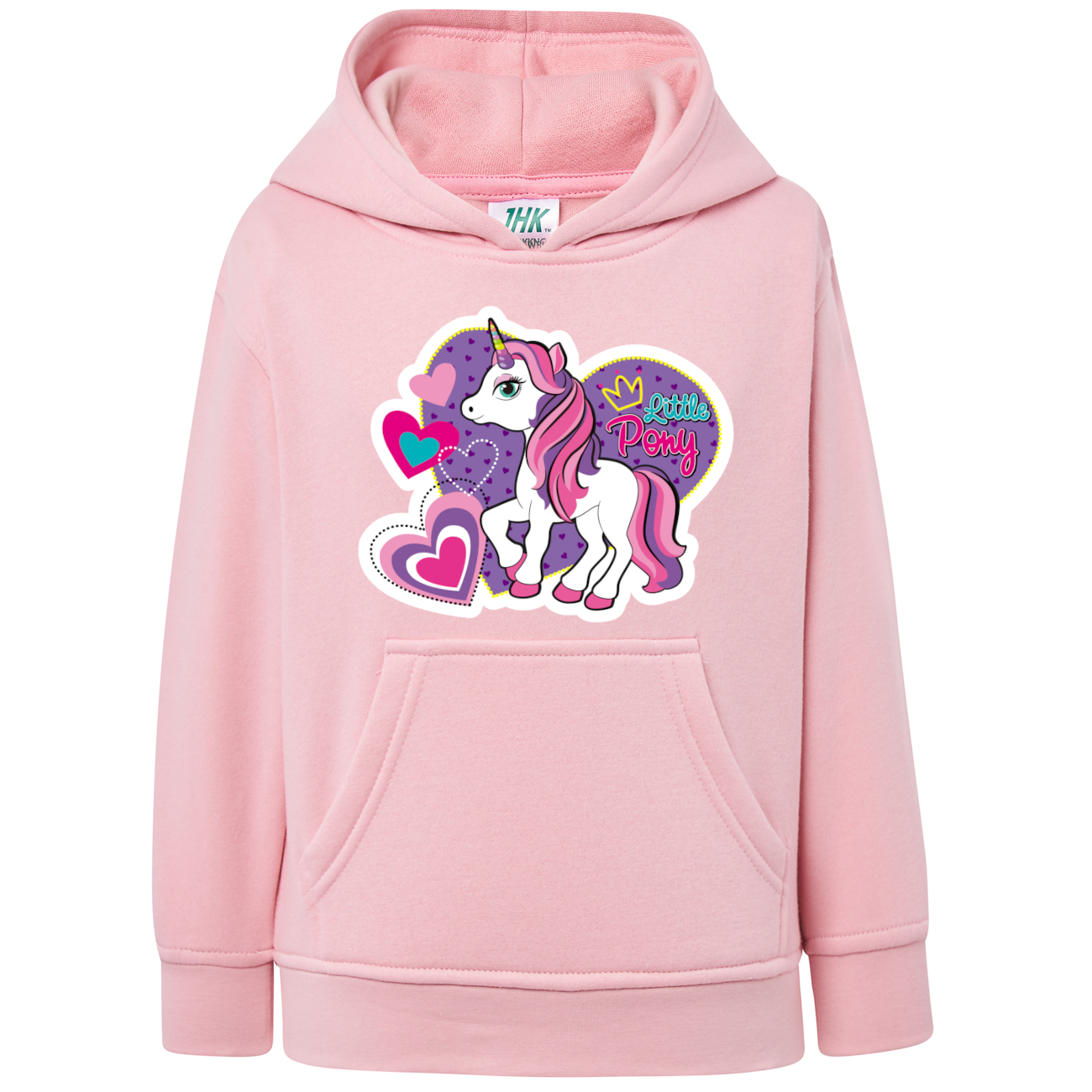 HOODIE WITH UNICORN FOR GIRLS - PINK