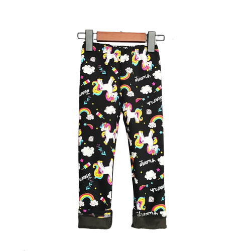 WARM LEGGINGS WITH FLEECE AND UNICORNS - 11765
