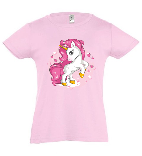 SHORT SLEEVED T-SHIRT WITH UNICORN FOR GIRLS - 10645/6