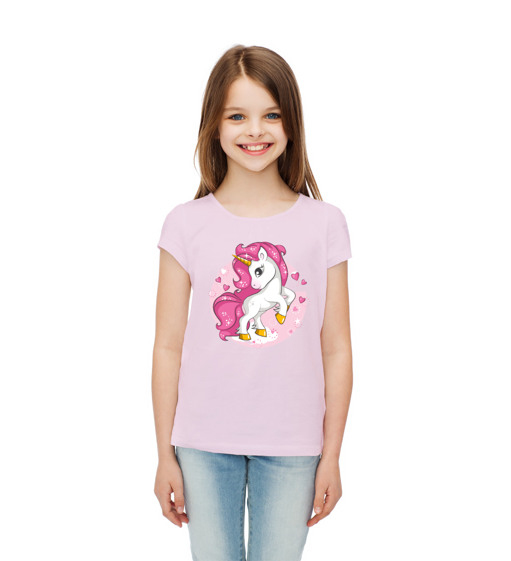 SHORT SLEEVED T-SHIRT WITH UNICORN FOR GIRLS - 10645/6