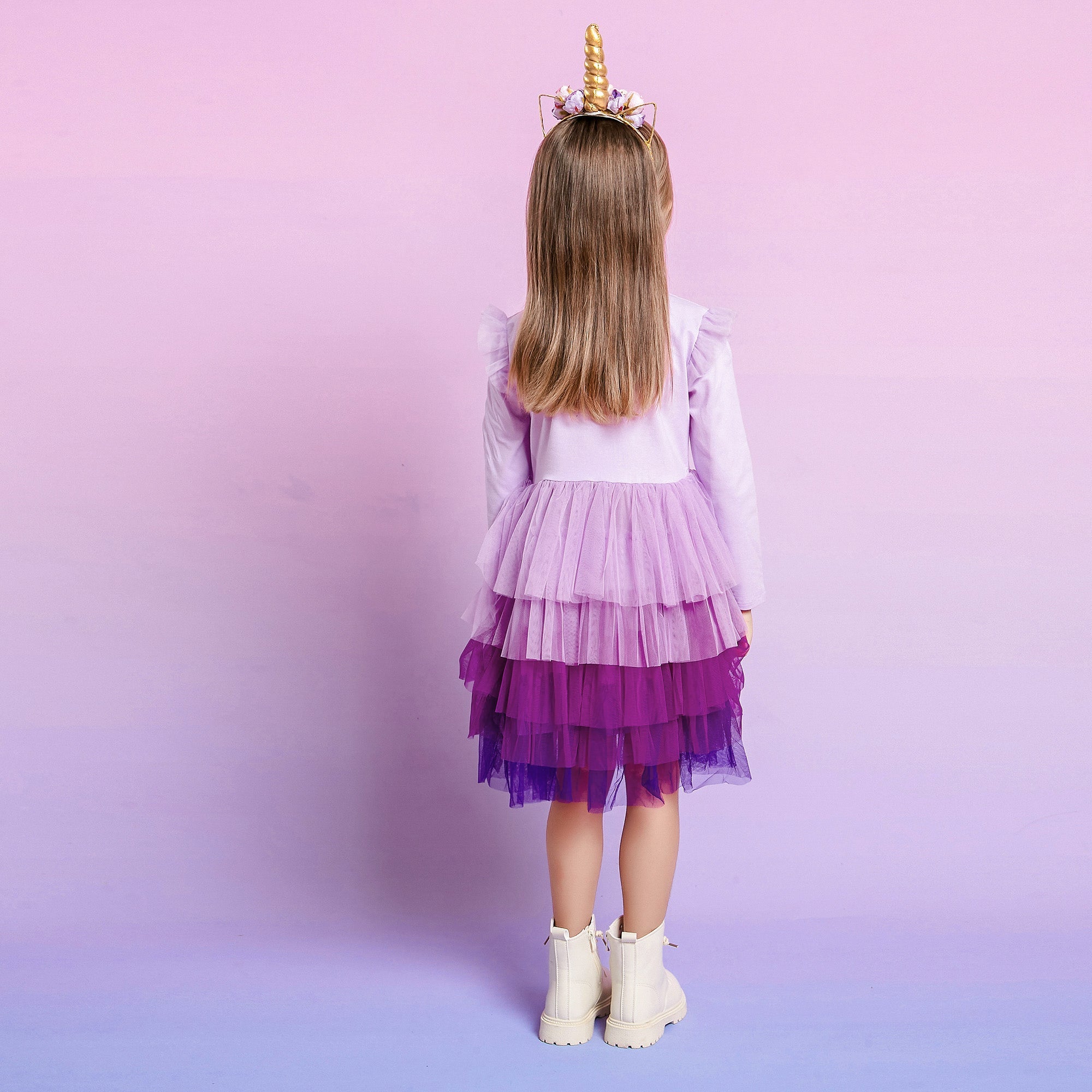 LONG SLEEVED UNICORN DRESS - 10790