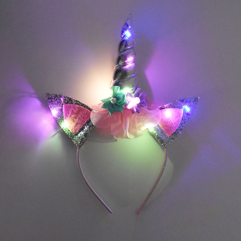 UNICORN HAIRBAND WITH LIGHTS - 12408