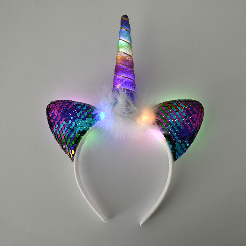 UNICORN HAIRBAND WITH LIGHTS - 12409