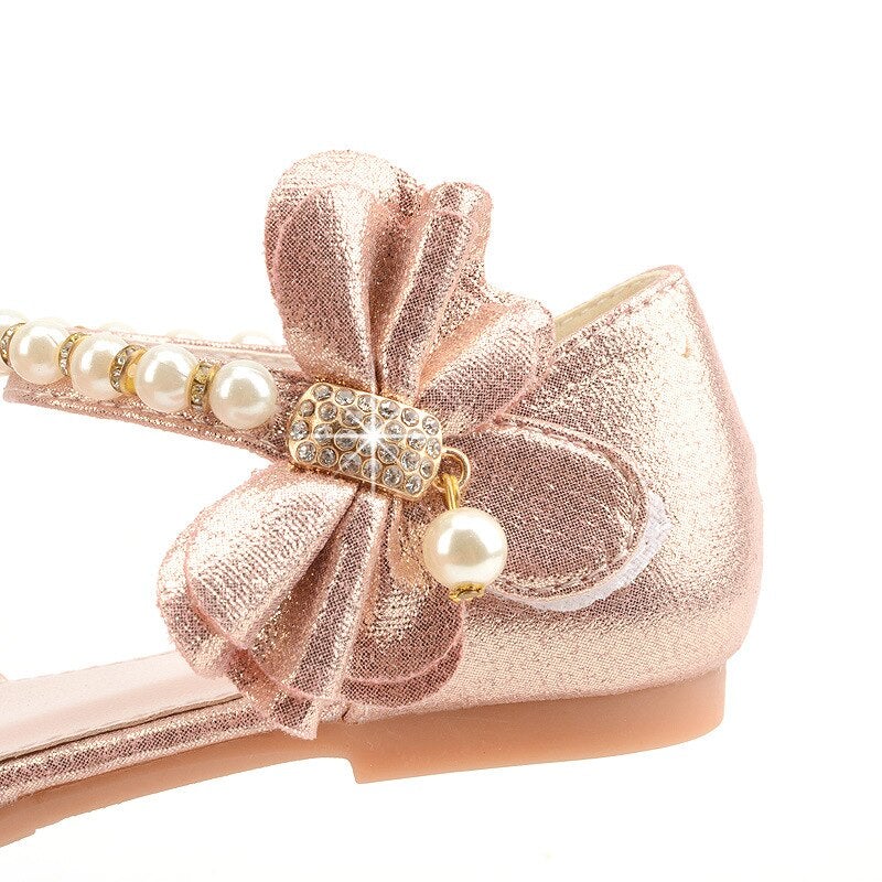 SILVER SHOES WITH SPARKLING RHINESTONES FOR GIRLS  - 11648