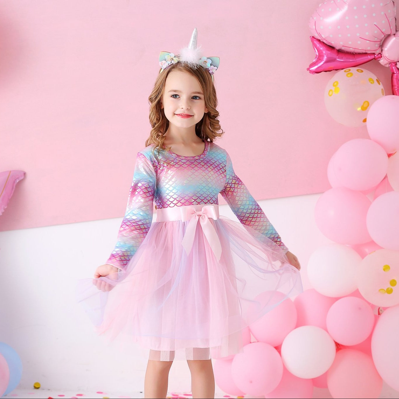 LONG SLEEVED MERMAID DRESS - 10809