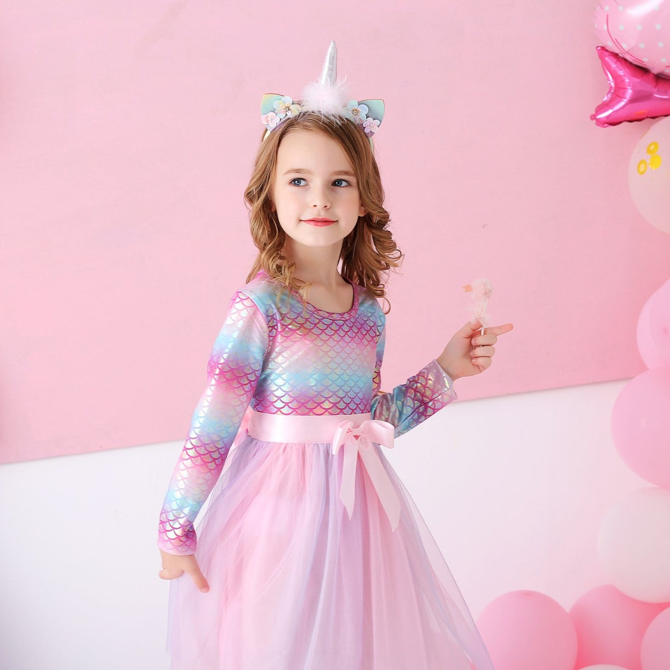 LONG SLEEVED MERMAID DRESS - 10809