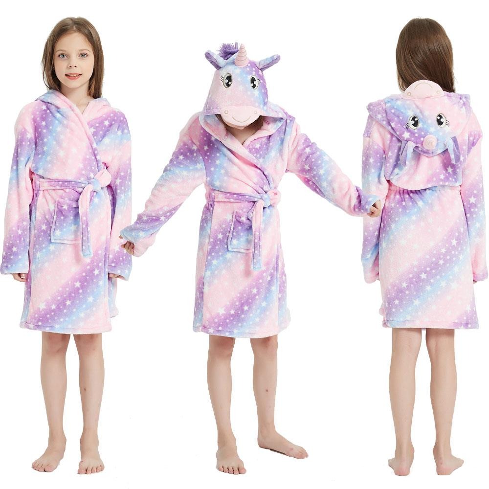 UNICORN ROBE WITH HOODIE FOR GIRLS - 12437