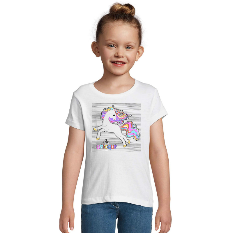 SHORT SLEEVED T-SHIRT WITH PONY FOR GIRLS - 10637