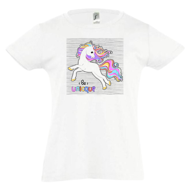 SHORT SLEEVED T-SHIRT WITH PONY FOR GIRLS - 10637